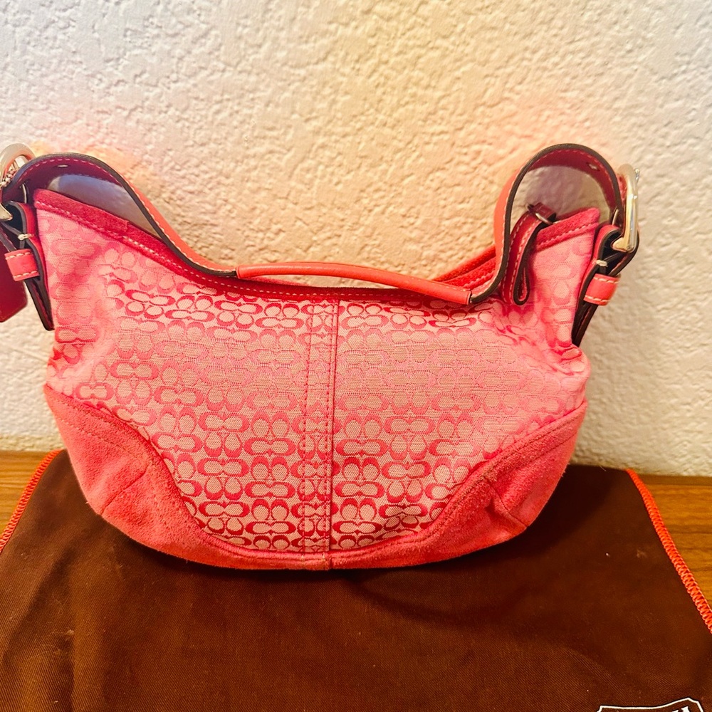 Coach Pink Signature Mini Shoulder Bag Y2K Style